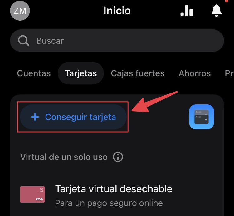 Conseguir tarjeta Revolut