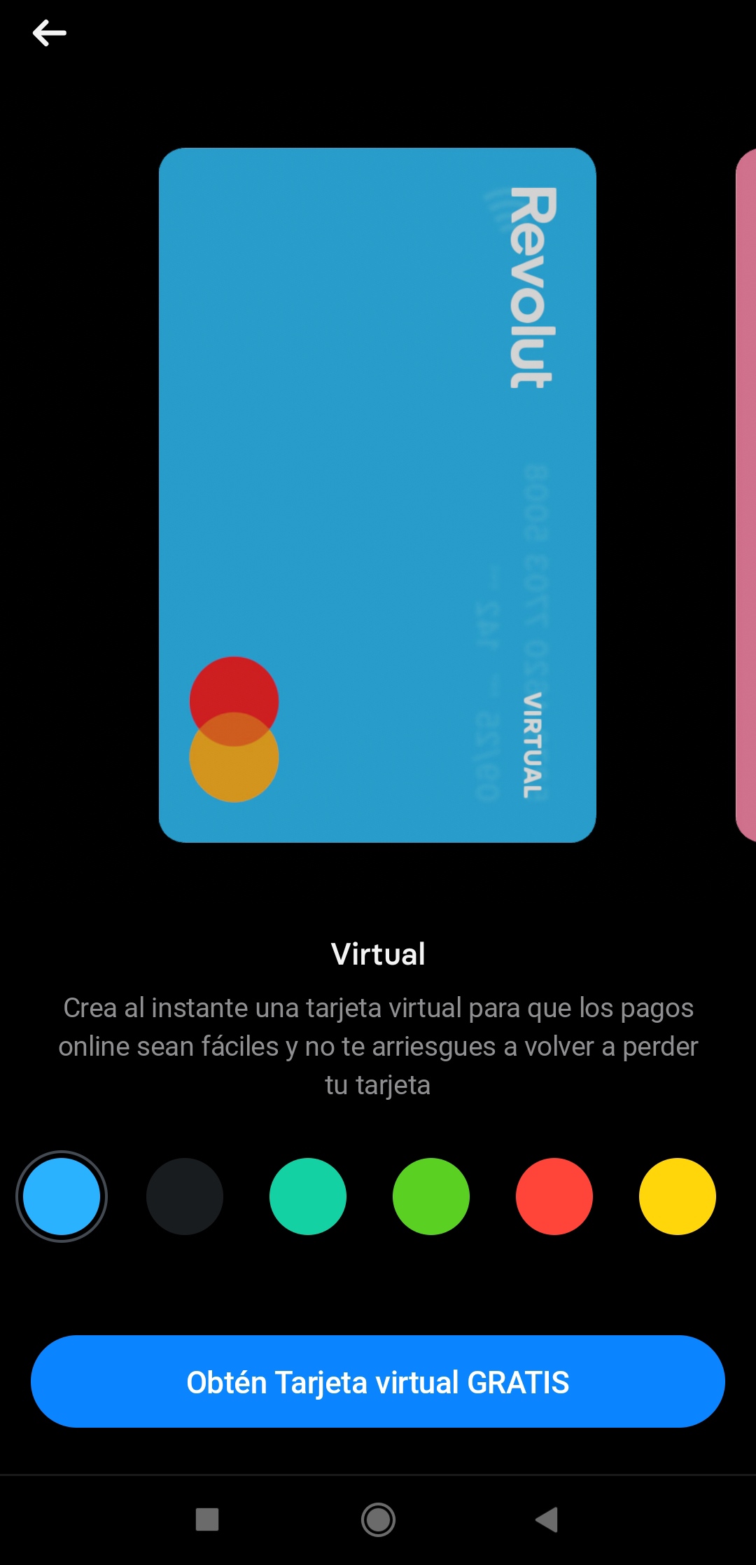 revolut tarjeta virtual uso multiple